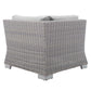 Modway Conway Sunbrella® Outdoor Patio Wicker Rattan Corner Chair FredCo