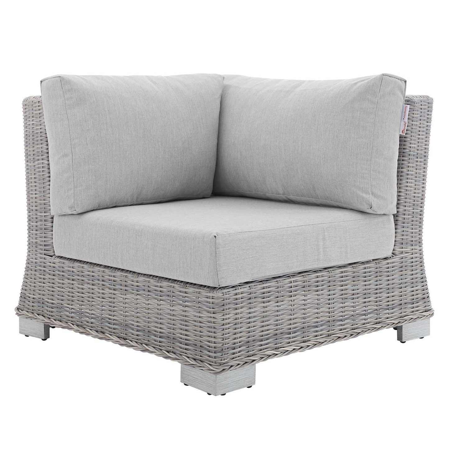 Modway Conway Sunbrella® Outdoor Patio Wicker Rattan Corner Chair FredCo