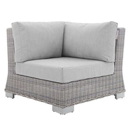 Modway Conway Sunbrella® Outdoor Patio Wicker Rattan Corner Chair FredCo