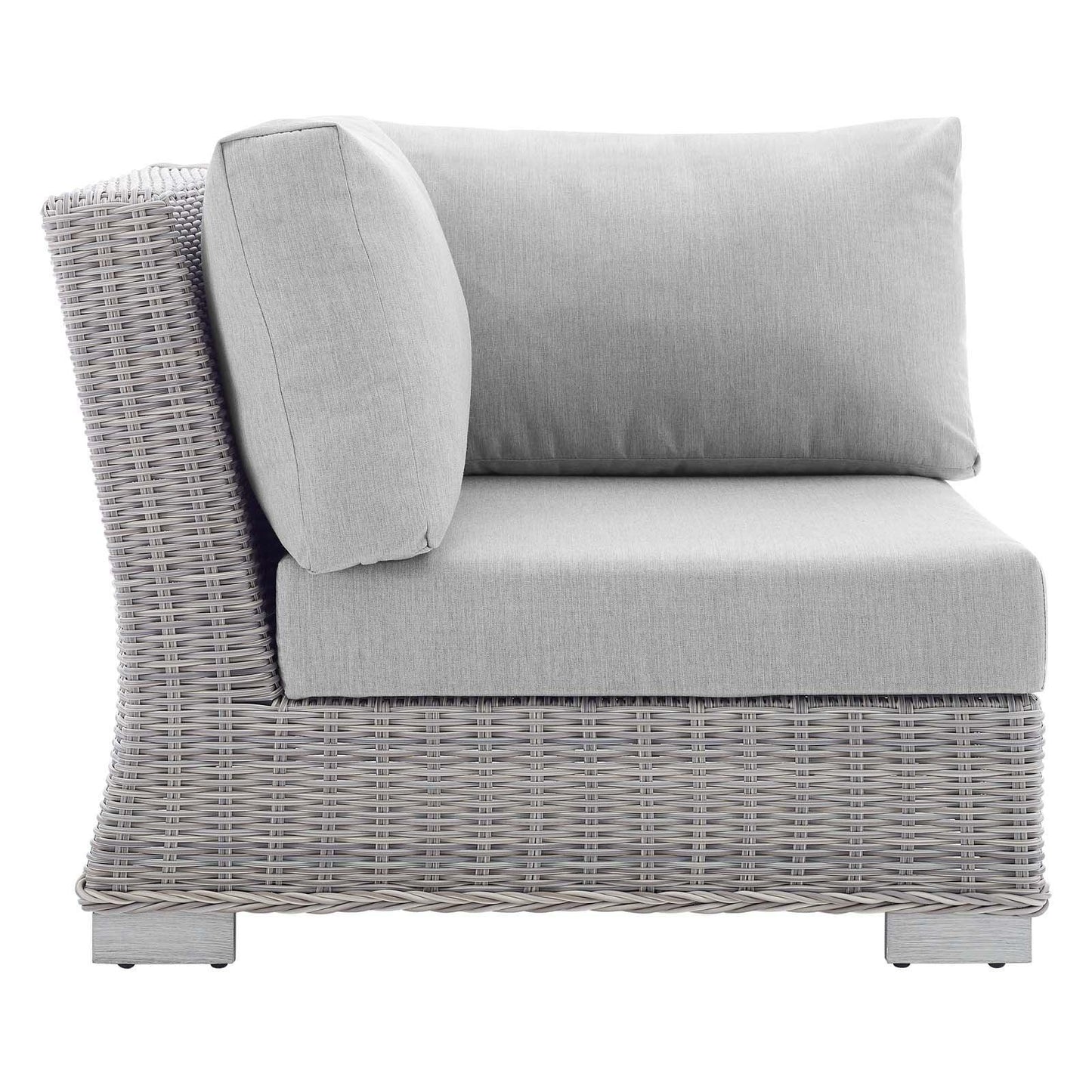 Modway Conway Sunbrella® Outdoor Patio Wicker Rattan Corner Chair FredCo