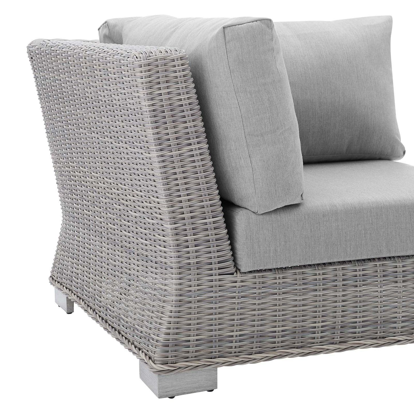 Modway Conway Sunbrella® Outdoor Patio Wicker Rattan Corner Chair FredCo