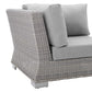 Modway Conway Sunbrella® Outdoor Patio Wicker Rattan Corner Chair FredCo