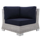 Modway Conway Sunbrella® Outdoor Patio Wicker Rattan Corner Chair FredCo