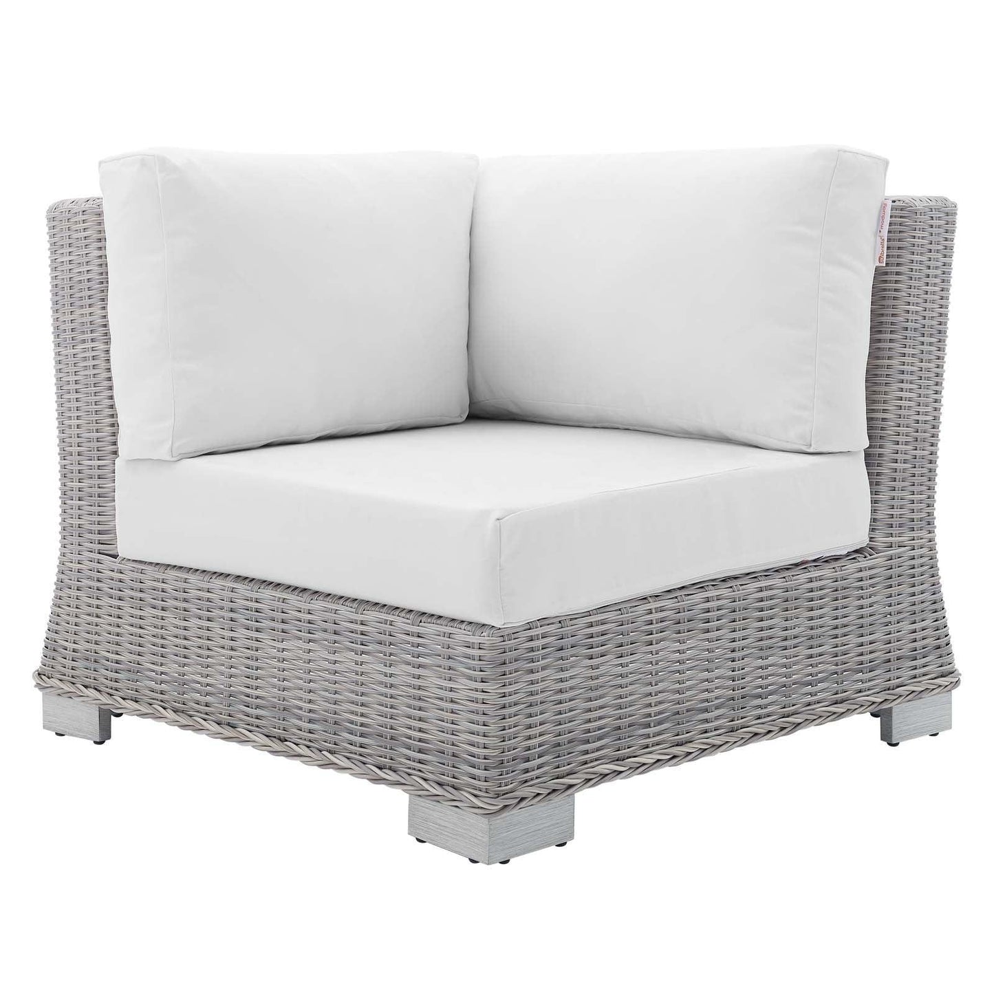 Modway Conway Sunbrella® Outdoor Patio Wicker Rattan Corner Chair FredCo