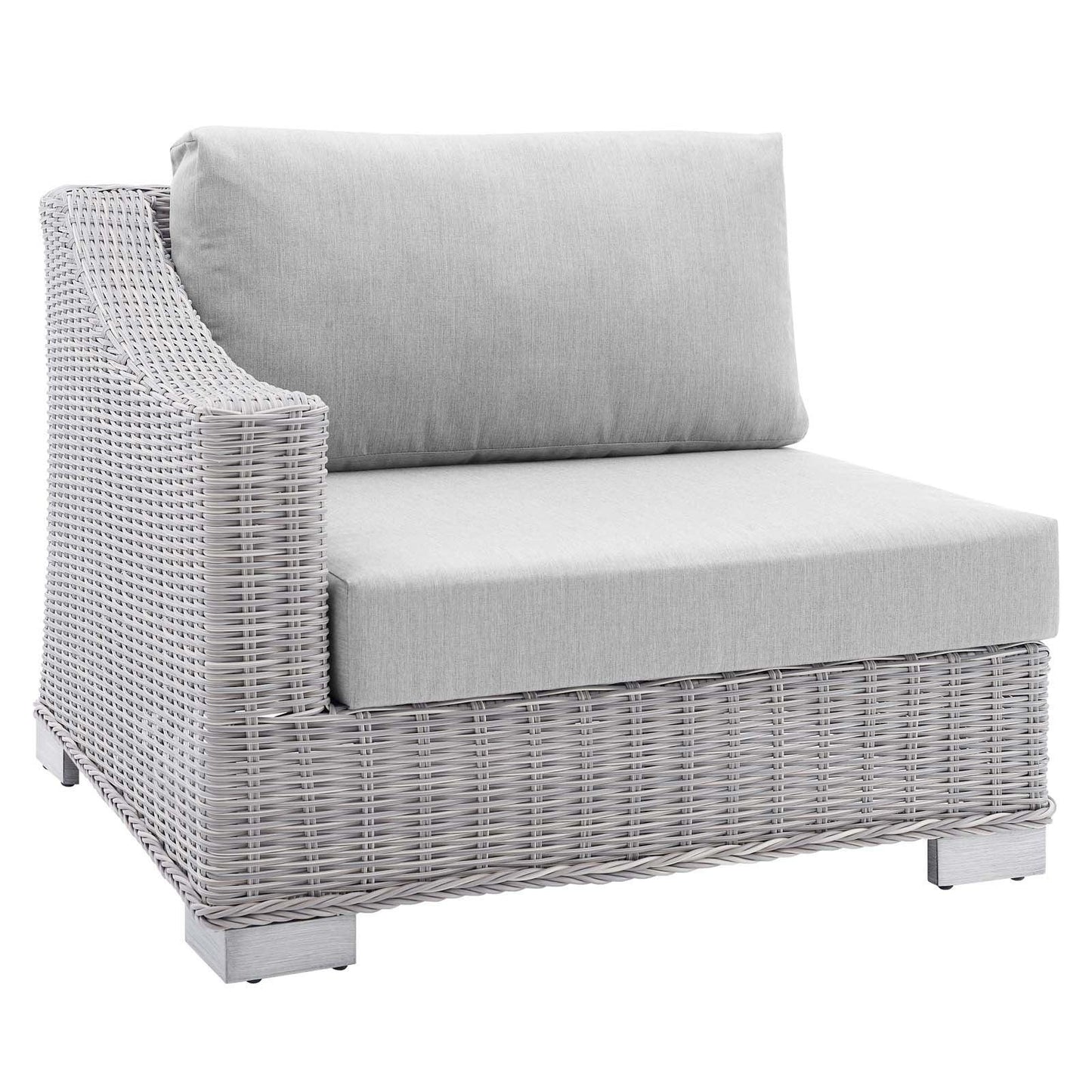 Modway Conway Sunbrella® Outdoor Patio Wicker Rattan Left-Arm Chair FredCo