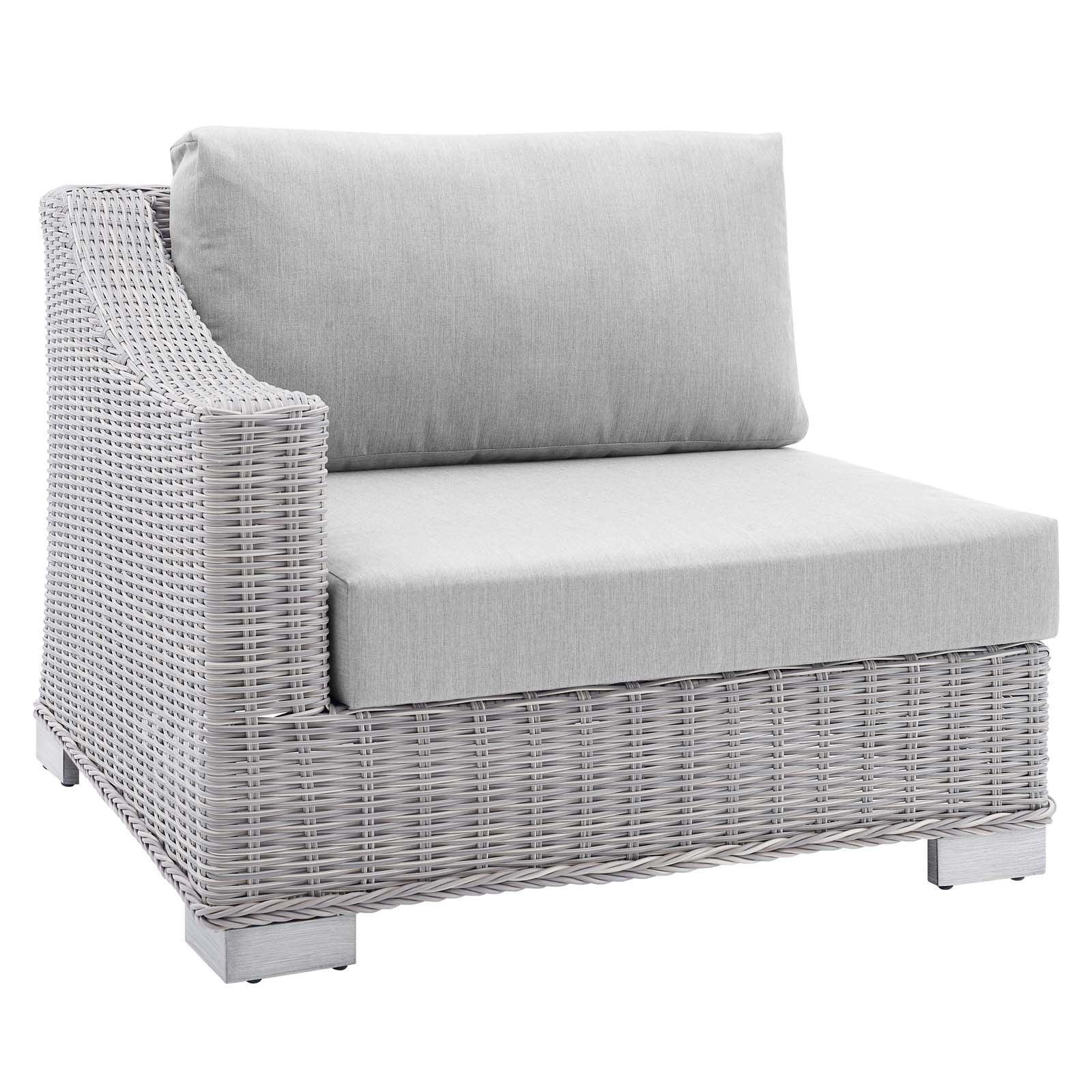 Modway Conway Sunbrella® Outdoor Patio Wicker Rattan Left-Arm Chair FredCo