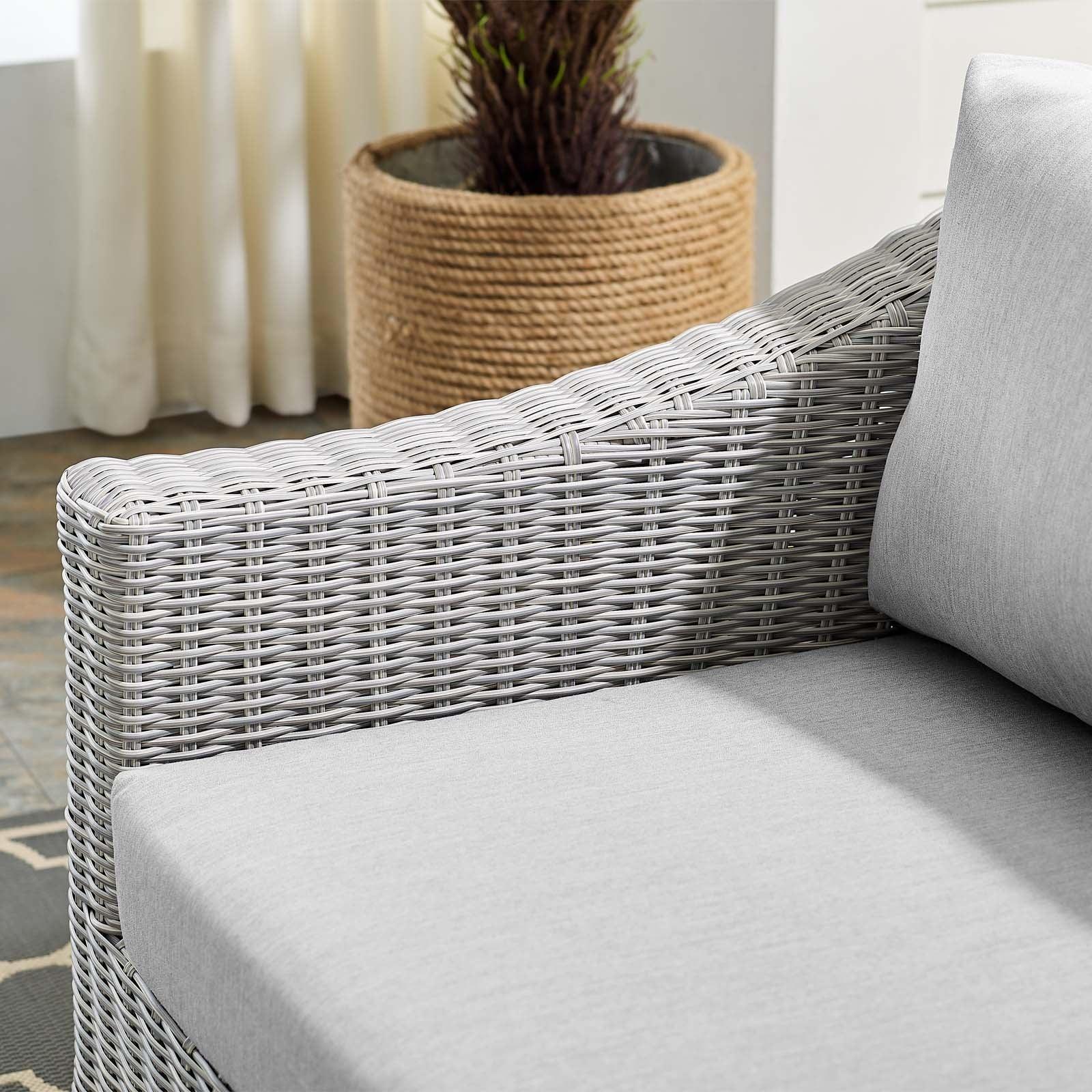 Modway Conway Sunbrella® Outdoor Patio Wicker Rattan Left-Arm Chair FredCo