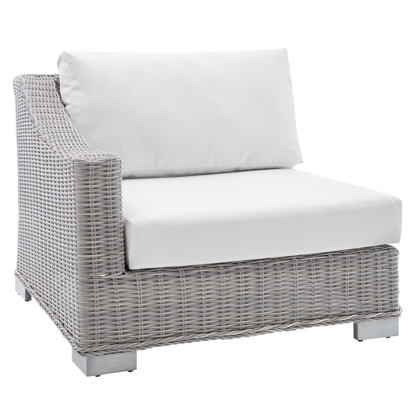 Modway Conway Sunbrella® Outdoor Patio Wicker Rattan Left-Arm Chair FredCo