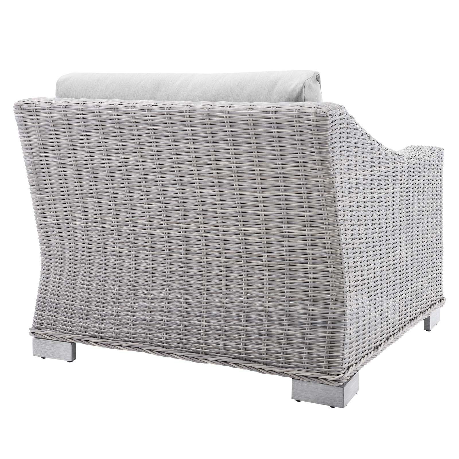 Modway Conway Sunbrella® Outdoor Patio Wicker Rattan Left-Arm Chair FredCo