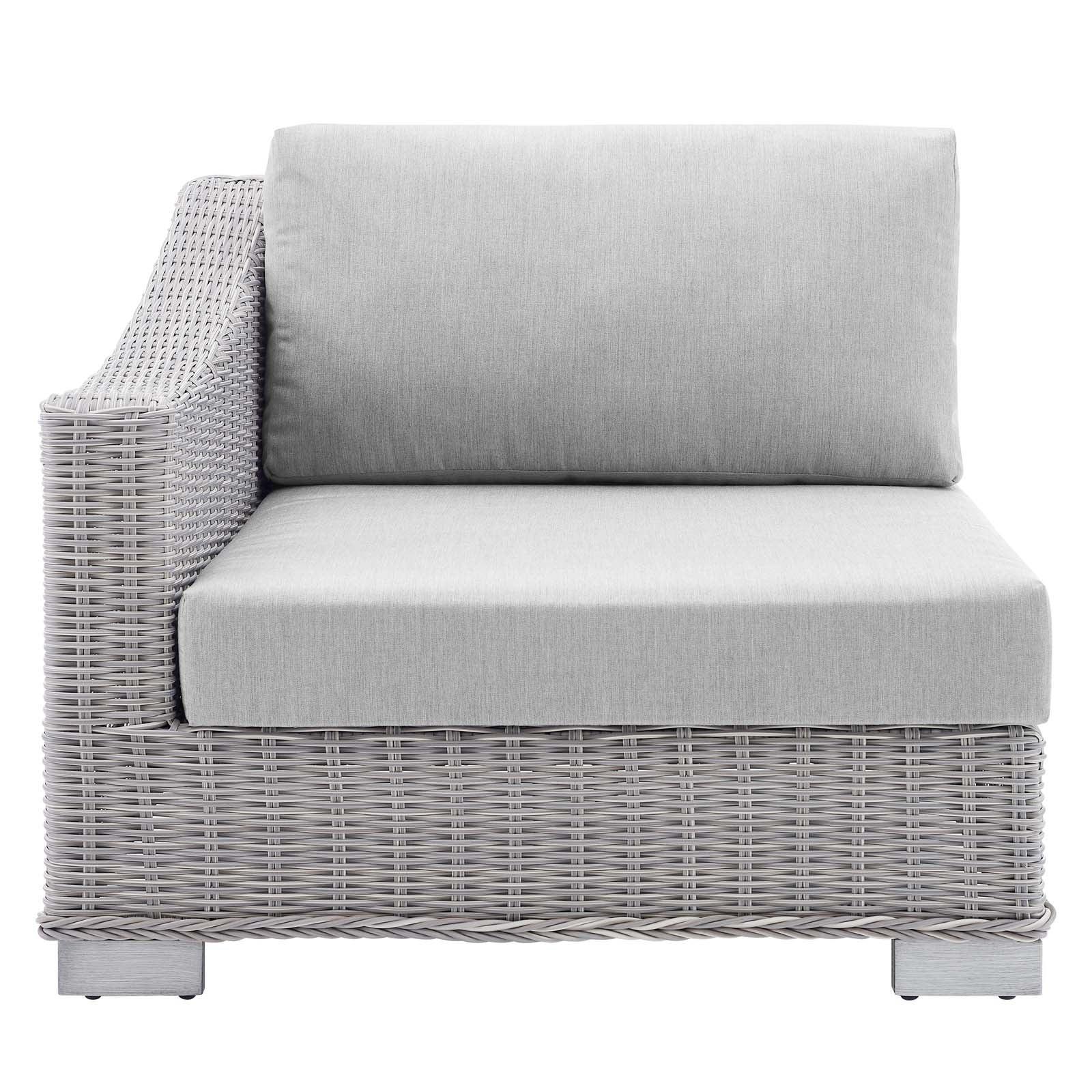 Modway Conway Sunbrella® Outdoor Patio Wicker Rattan Left-Arm Chair FredCo