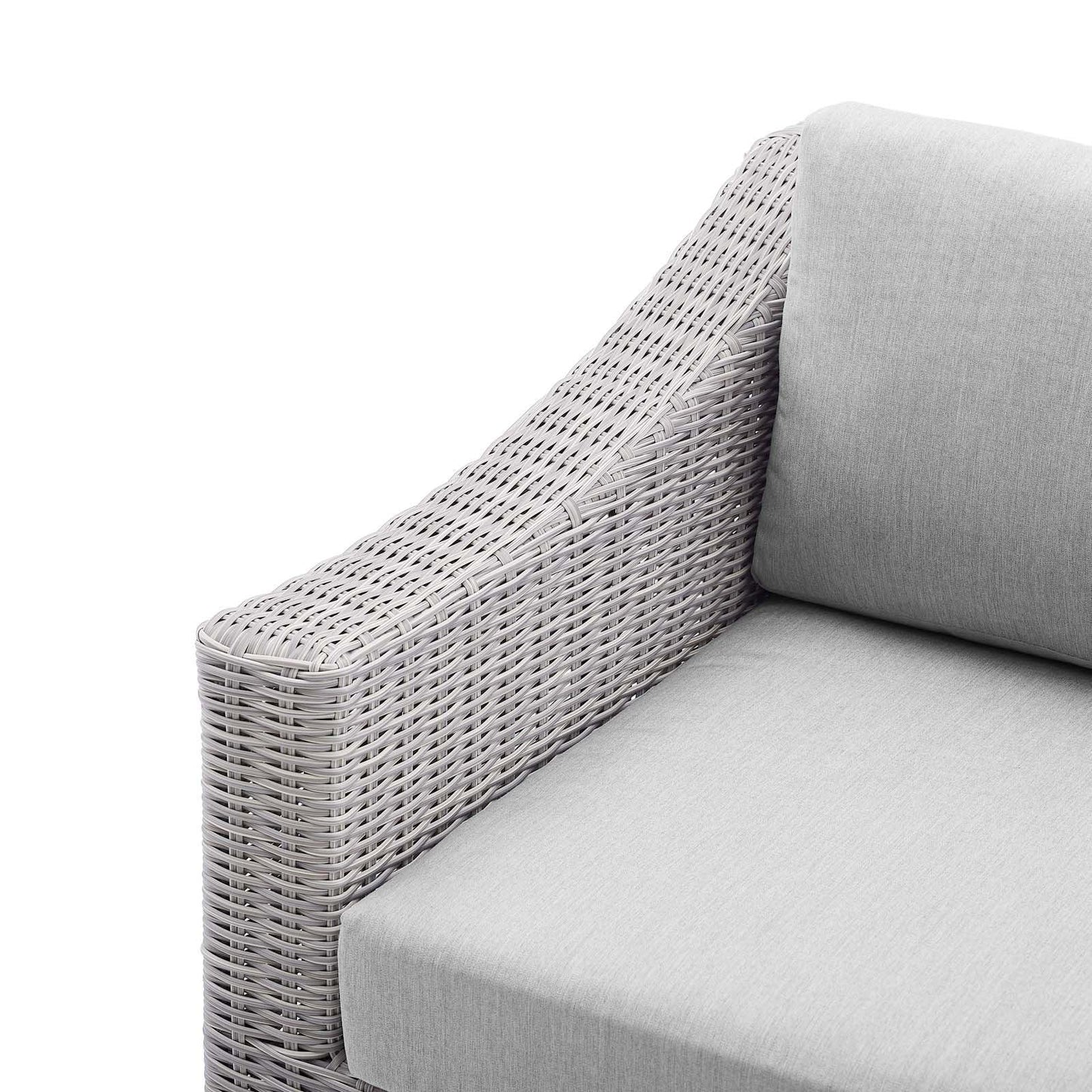 Modway Conway Sunbrella® Outdoor Patio Wicker Rattan Left-Arm Chair FredCo