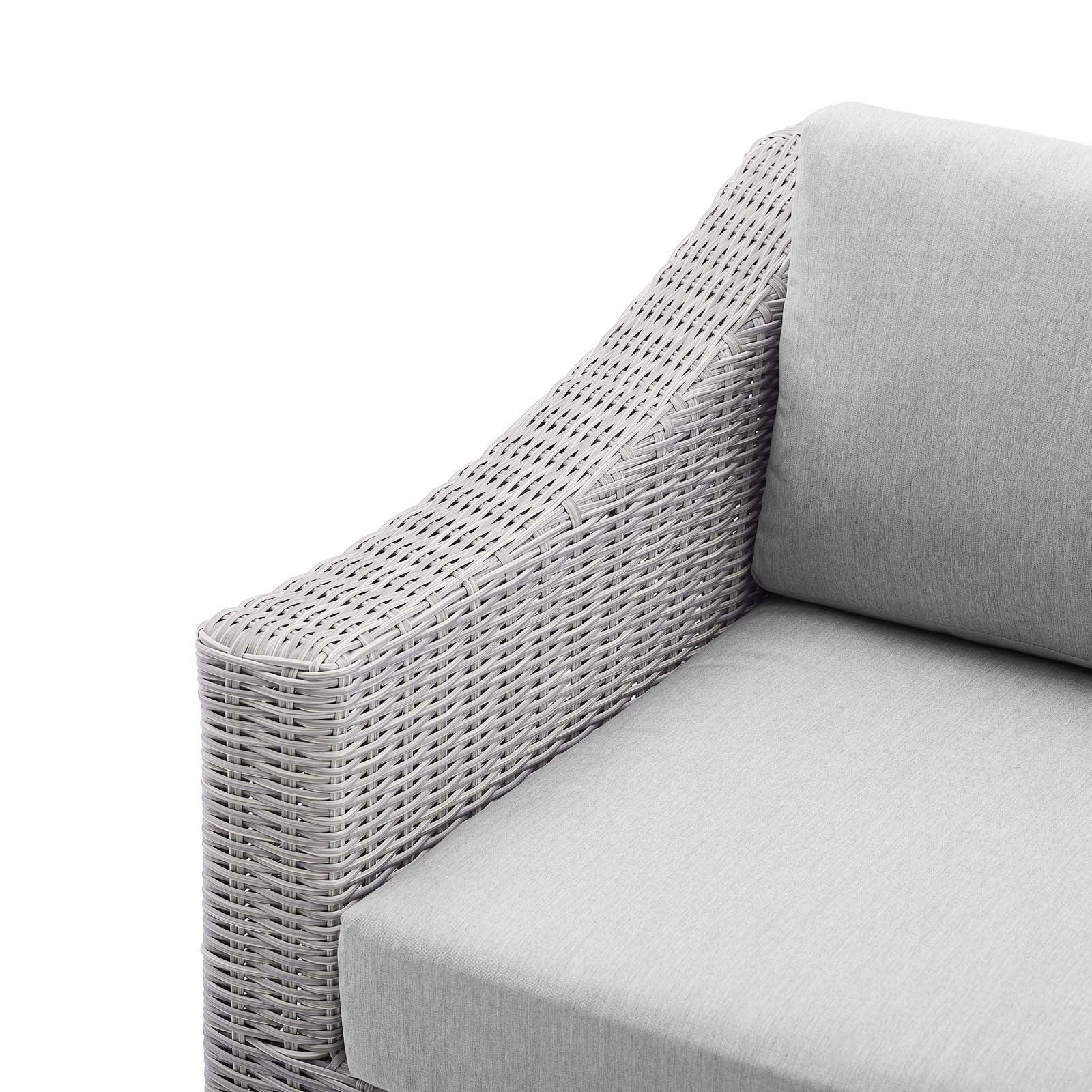Modway Conway Sunbrella® Outdoor Patio Wicker Rattan Left-Arm Chair FredCo