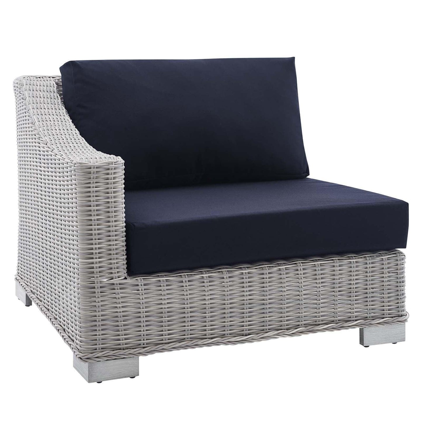 Modway Conway Sunbrella® Outdoor Patio Wicker Rattan Left-Arm Chair FredCo