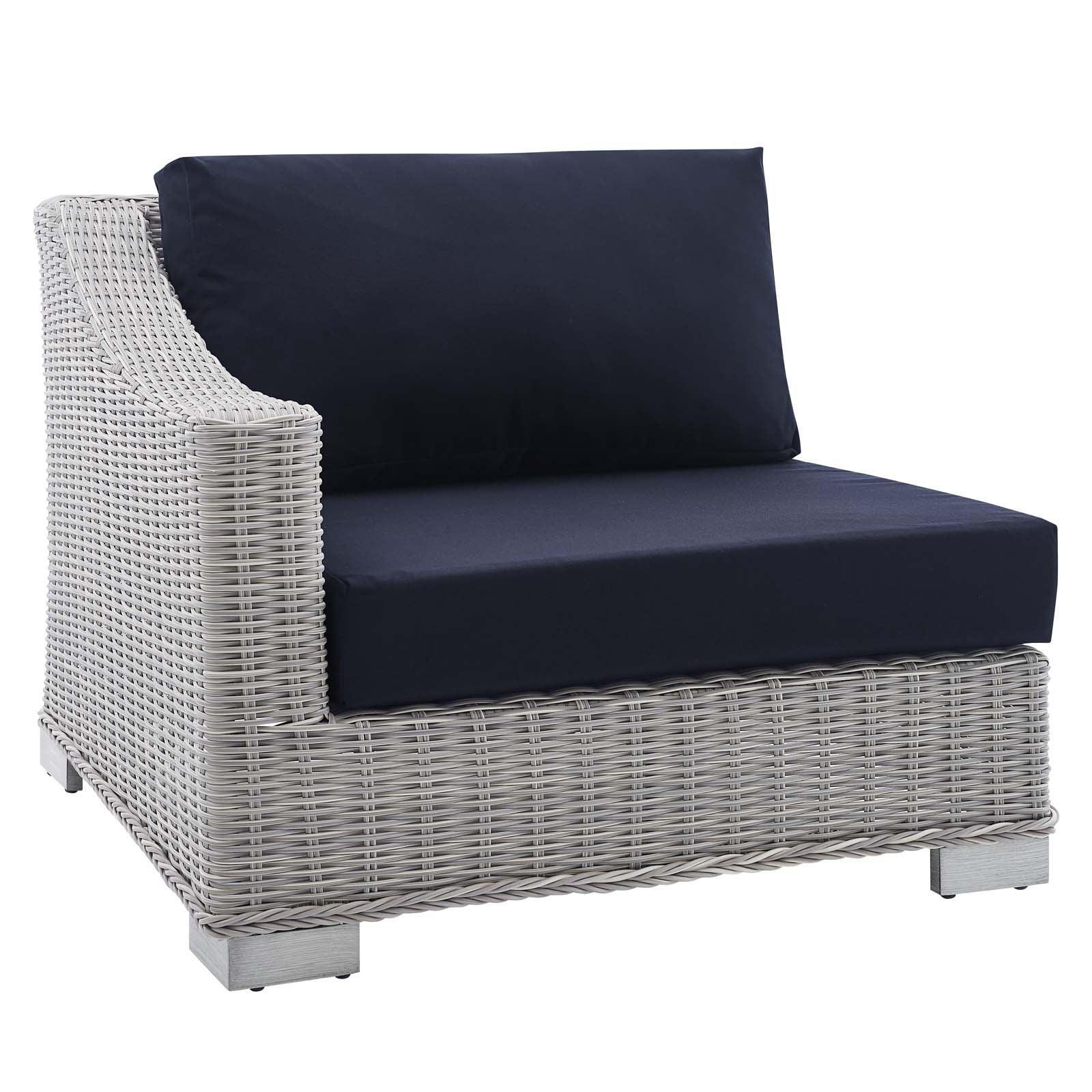 Modway Conway Sunbrella® Outdoor Patio Wicker Rattan Left-Arm Chair FredCo