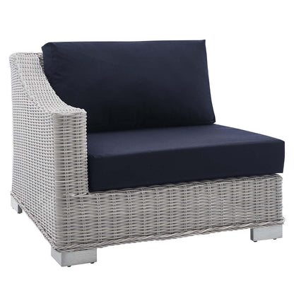 Modway Conway Sunbrella® Outdoor Patio Wicker Rattan Left-Arm Chair FredCo