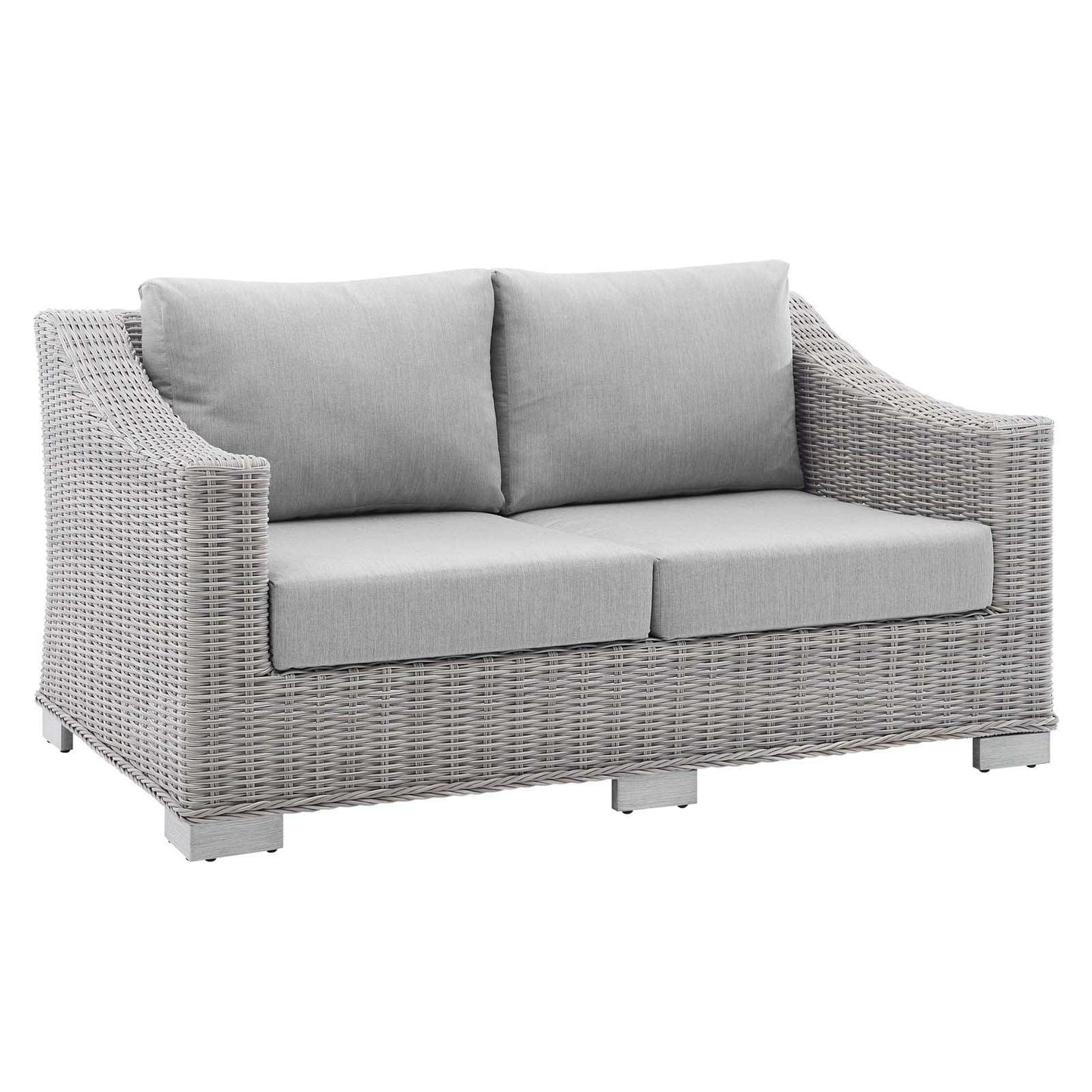 Modway Conway Sunbrella® Outdoor Patio Wicker Rattan Loveseat FredCo