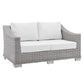 Modway Conway Sunbrella® Outdoor Patio Wicker Rattan Loveseat FredCo