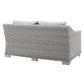 Modway Conway Sunbrella® Outdoor Patio Wicker Rattan Loveseat FredCo