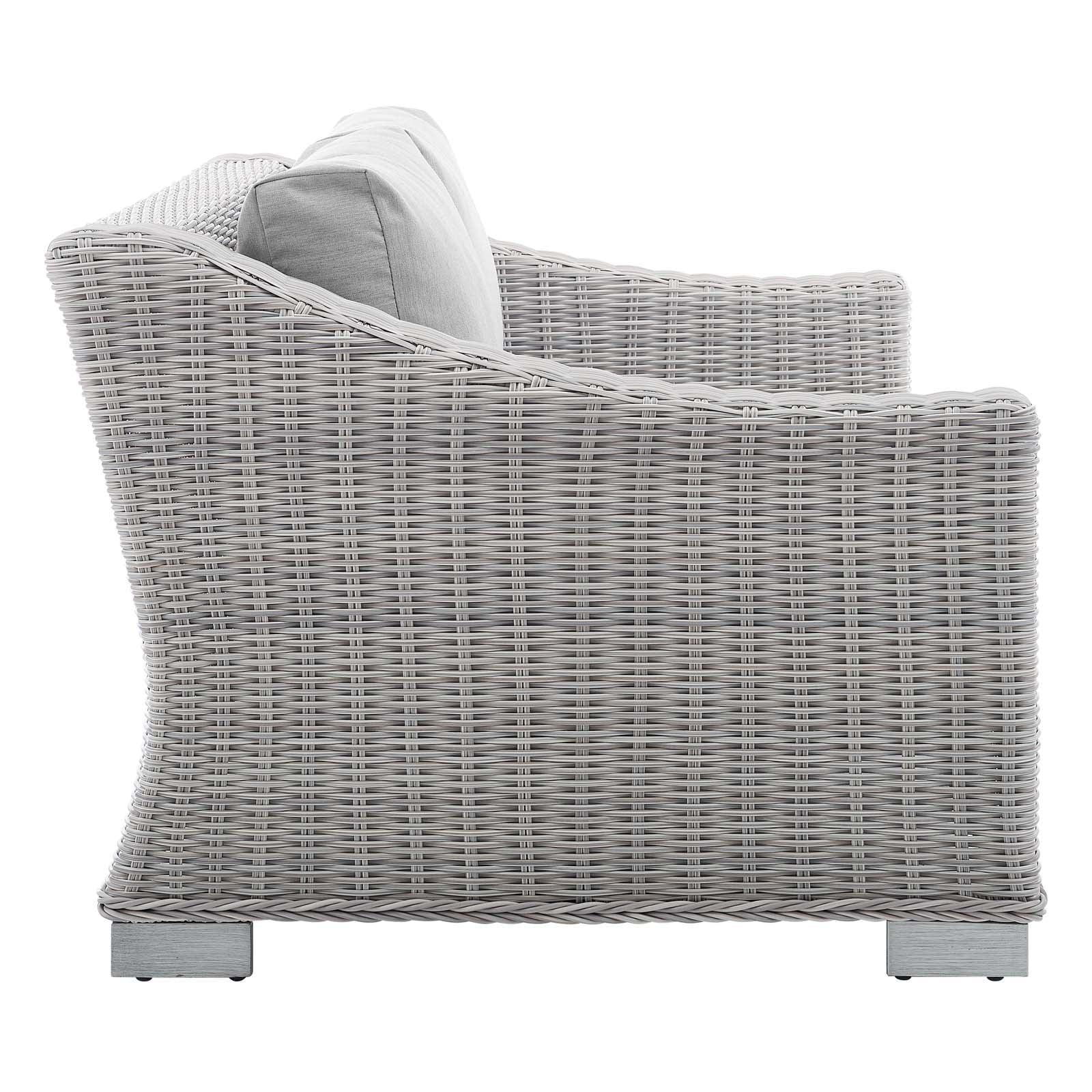 Modway Conway Sunbrella® Outdoor Patio Wicker Rattan Loveseat FredCo