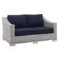 Modway Conway Sunbrella® Outdoor Patio Wicker Rattan Loveseat FredCo