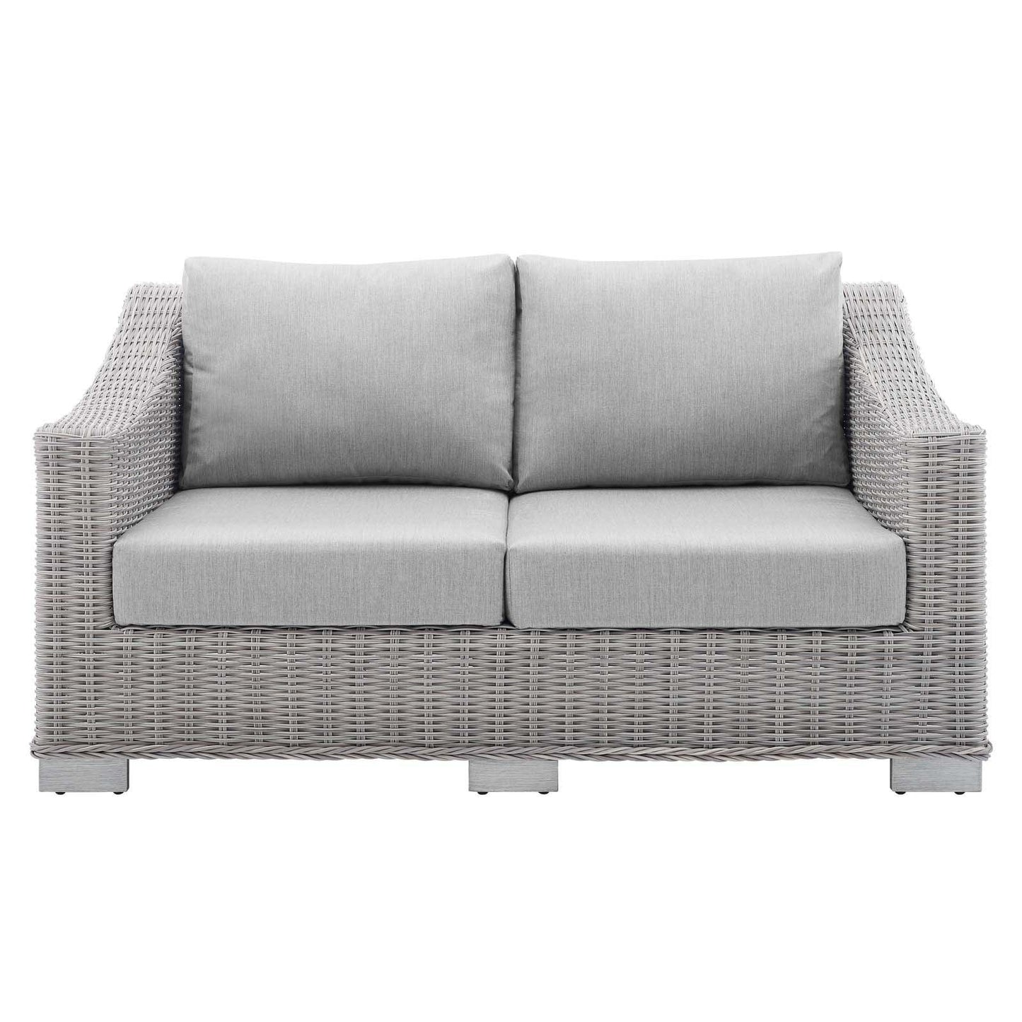 Modway Conway Sunbrella® Outdoor Patio Wicker Rattan Loveseat FredCo