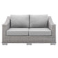 Modway Conway Sunbrella® Outdoor Patio Wicker Rattan Loveseat FredCo