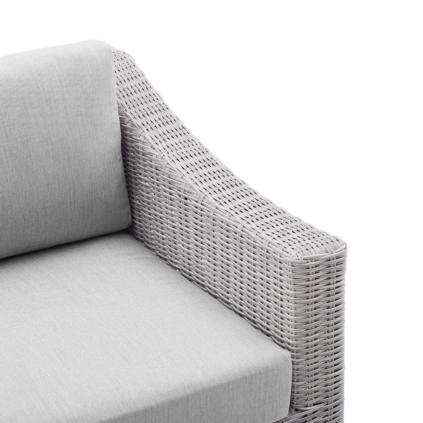 Modway Conway Sunbrella® Outdoor Patio Wicker Rattan Right-Arm Chair FredCo