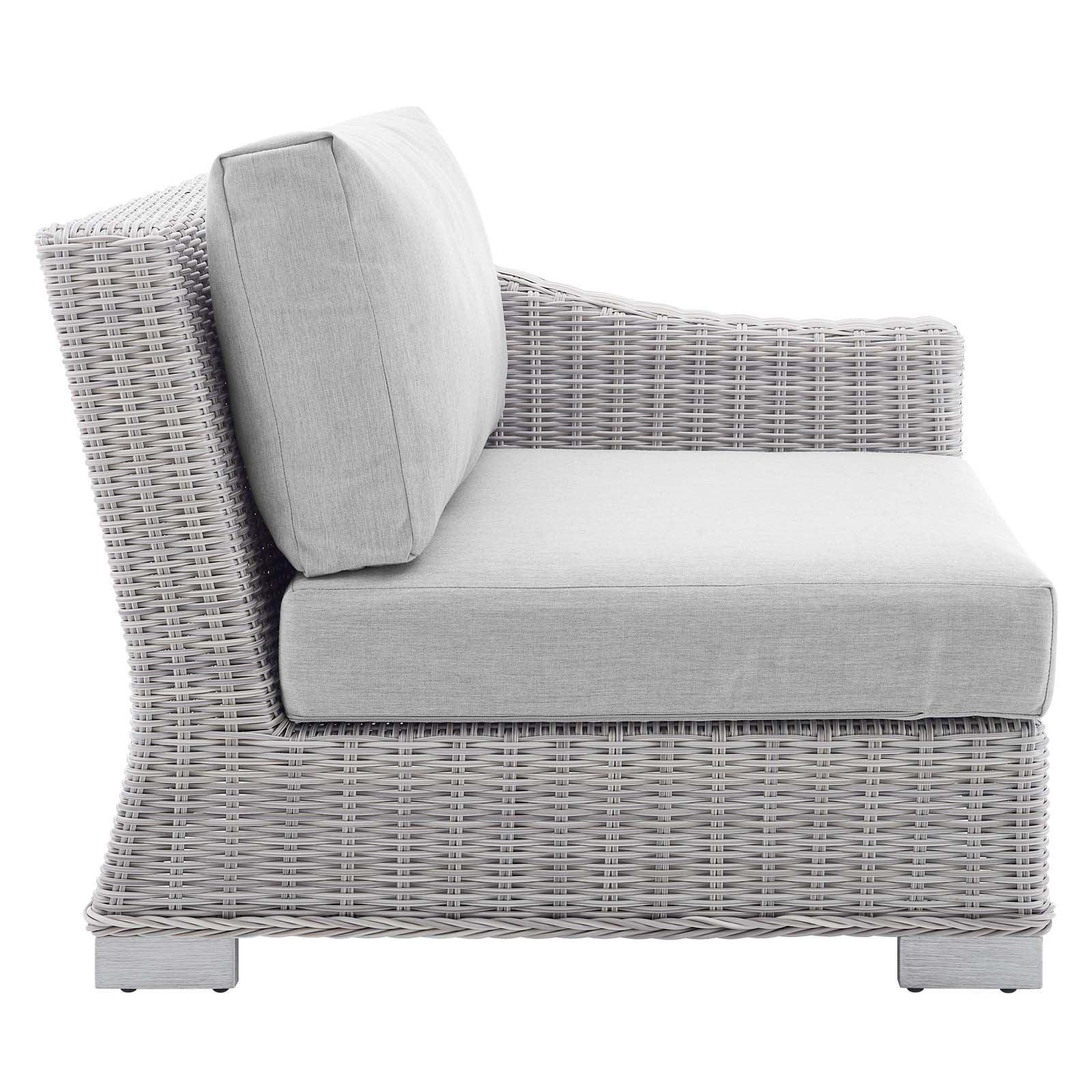 Modway Conway Sunbrella® Outdoor Patio Wicker Rattan Right-Arm Chair FredCo