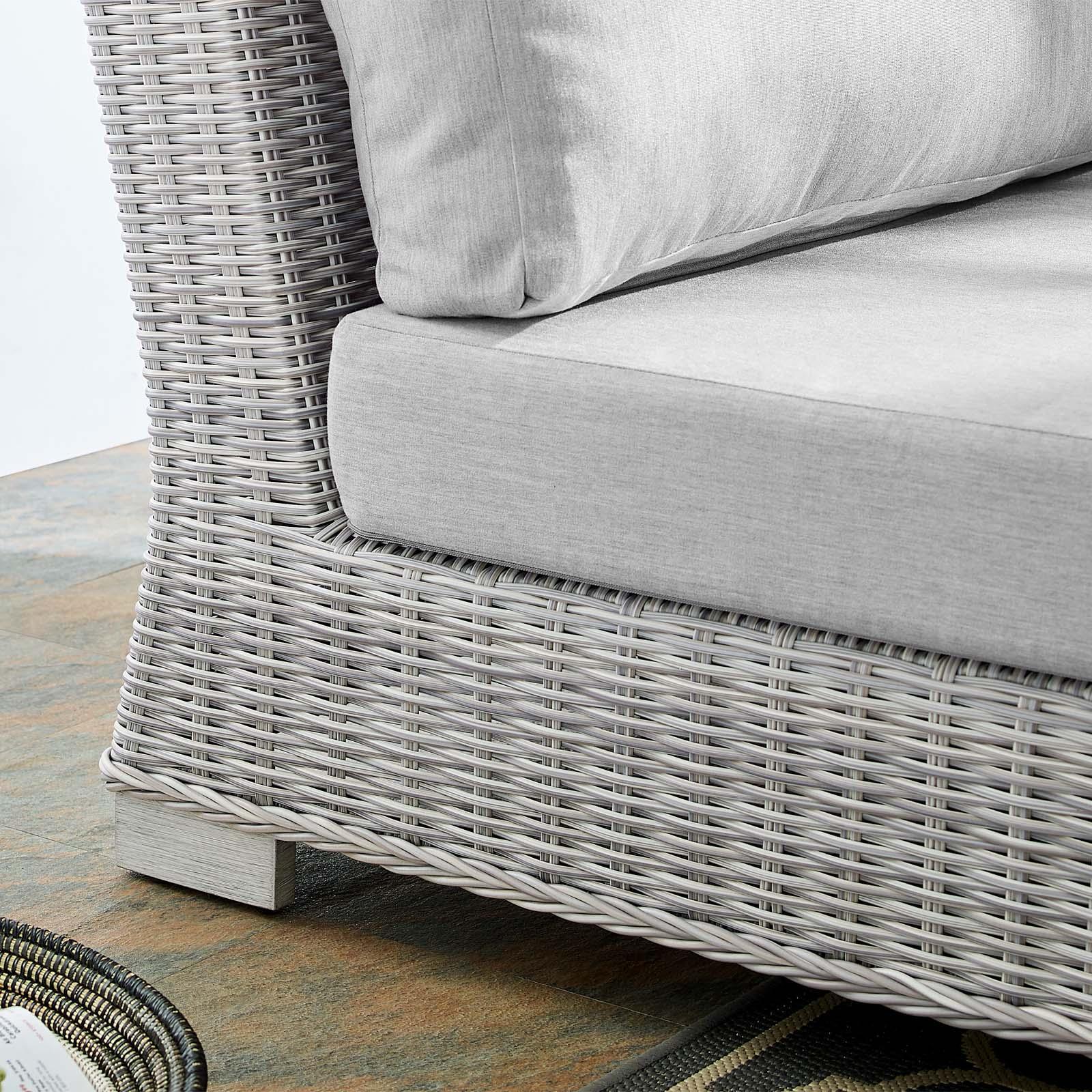 Modway Conway Sunbrella® Outdoor Patio Wicker Rattan Right-Arm Chair FredCo