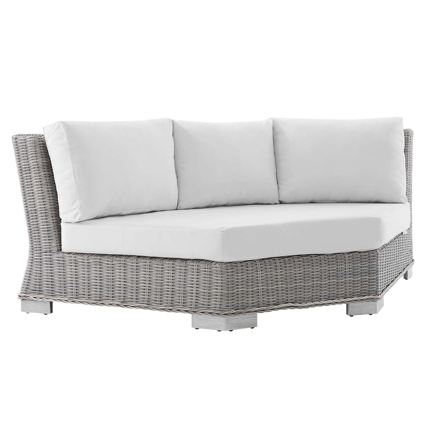 Modway Conway Sunbrella® Outdoor Patio Wicker Rattan Round Corner Chair FredCo