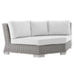 Modway Conway Sunbrella® Outdoor Patio Wicker Rattan Round Corner Chair FredCo