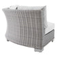 Modway Conway Sunbrella® Outdoor Patio Wicker Rattan Round Corner Chair FredCo