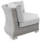 Modway Conway Sunbrella® Outdoor Patio Wicker Rattan Round Corner Chair FredCo