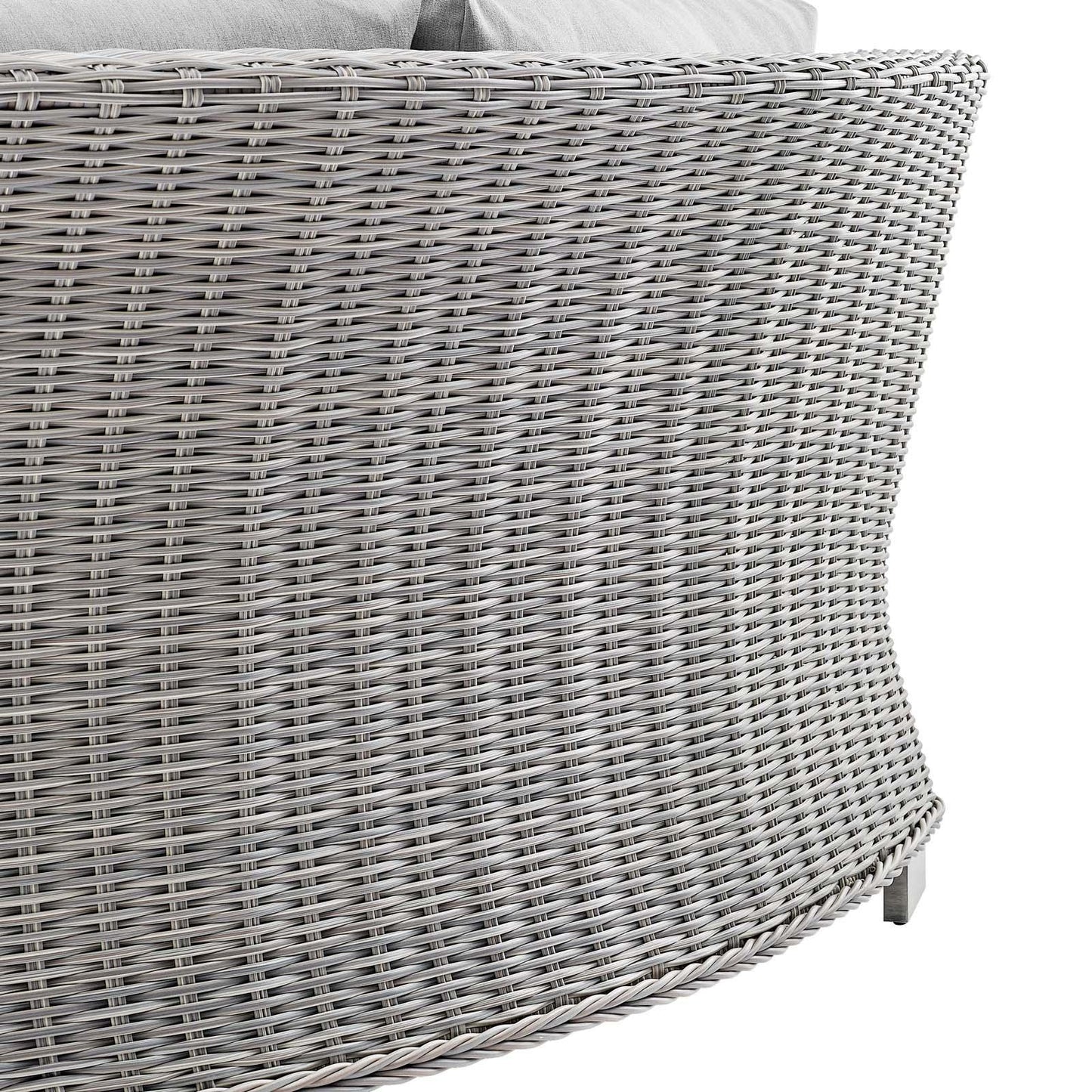 Modway Conway Sunbrella® Outdoor Patio Wicker Rattan Round Corner Chair FredCo