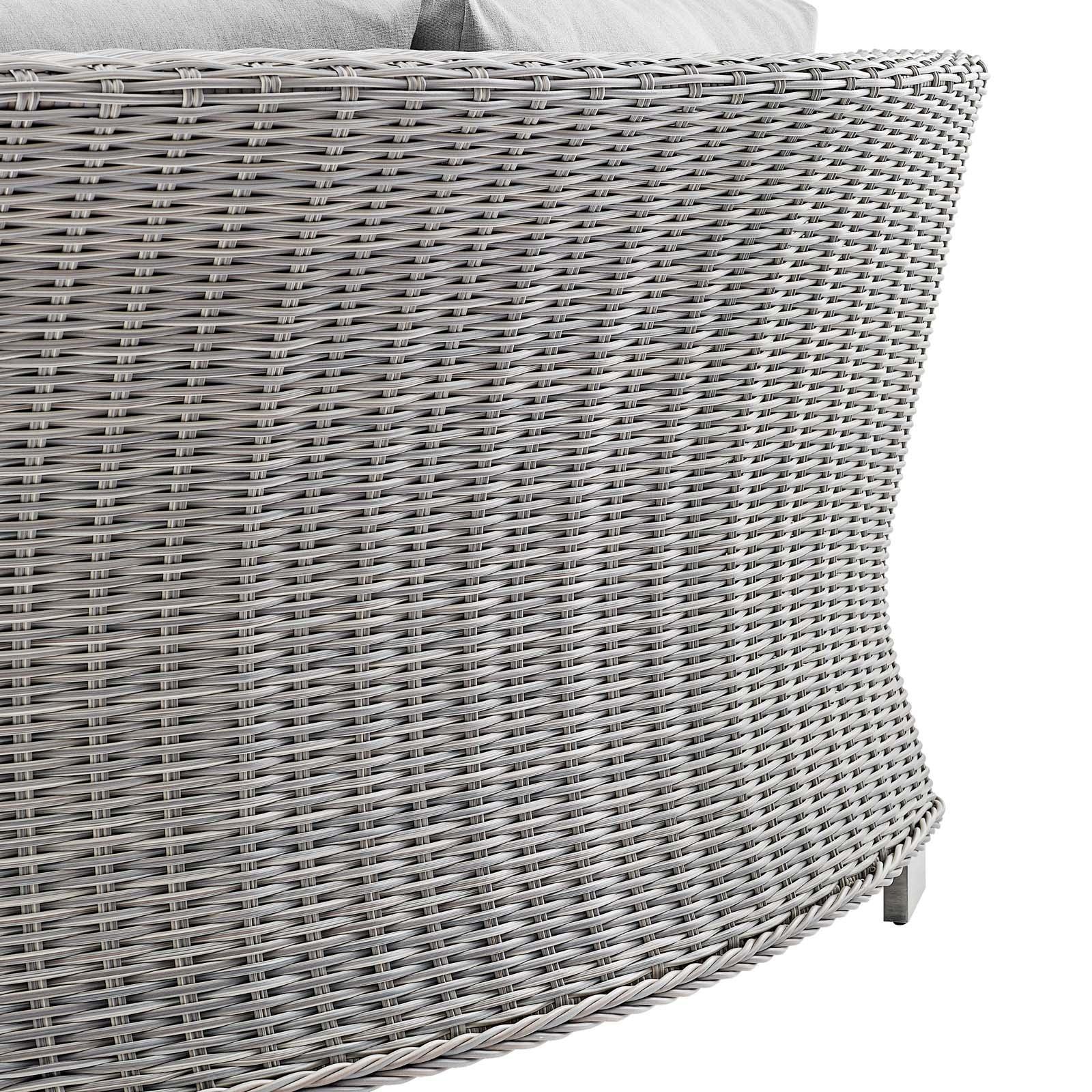 Modway Conway Sunbrella® Outdoor Patio Wicker Rattan Round Corner Chair FredCo