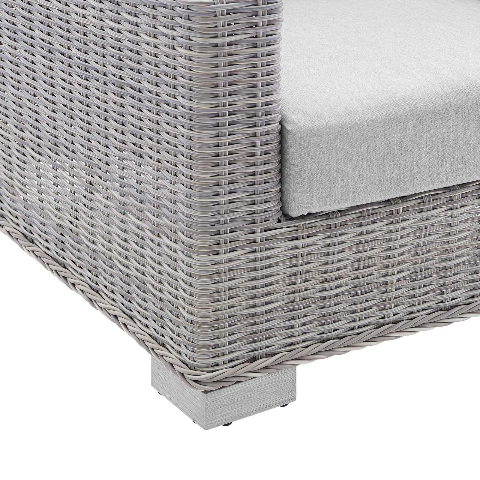 Modway Conway Sunbrella® Outdoor Patio Wicker Rattan Sofa FredCo