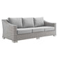 Modway Conway Sunbrella® Outdoor Patio Wicker Rattan Sofa FredCo