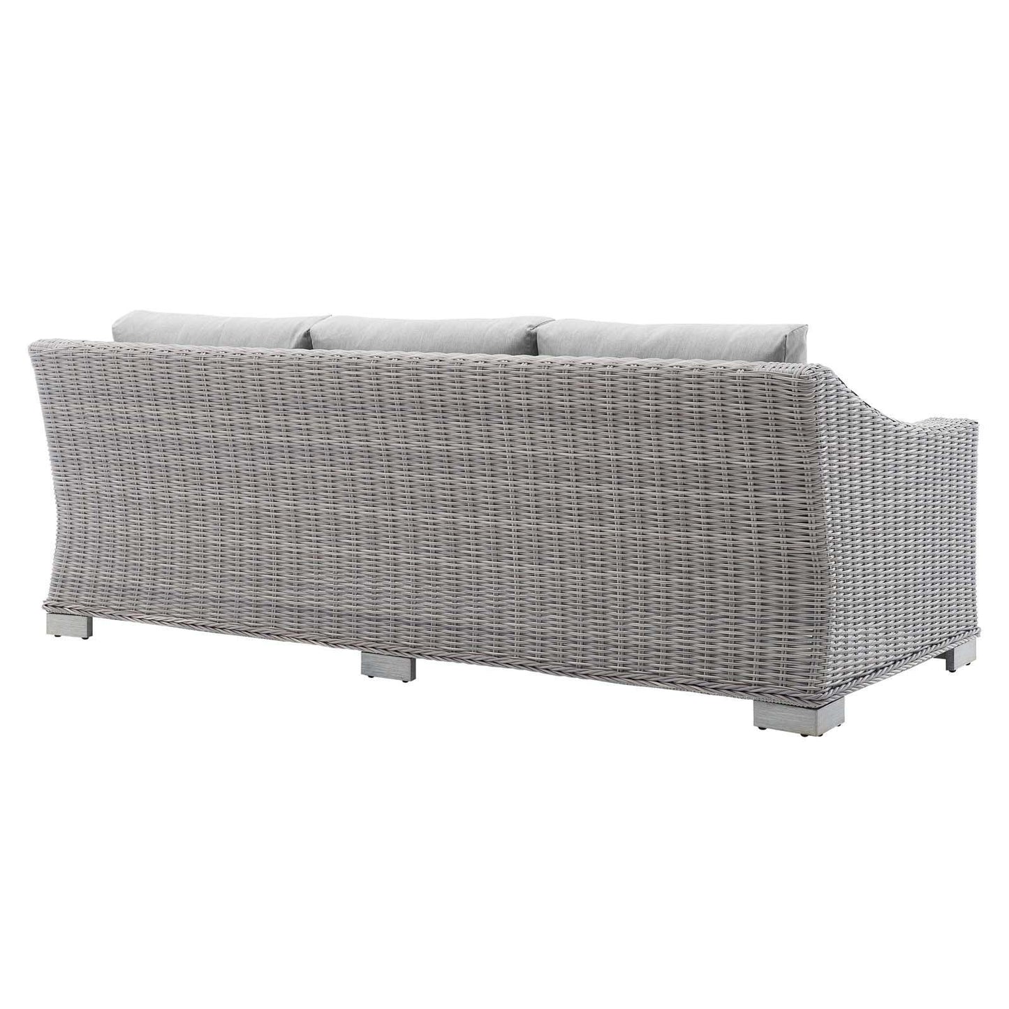 Modway Conway Sunbrella® Outdoor Patio Wicker Rattan Sofa FredCo
