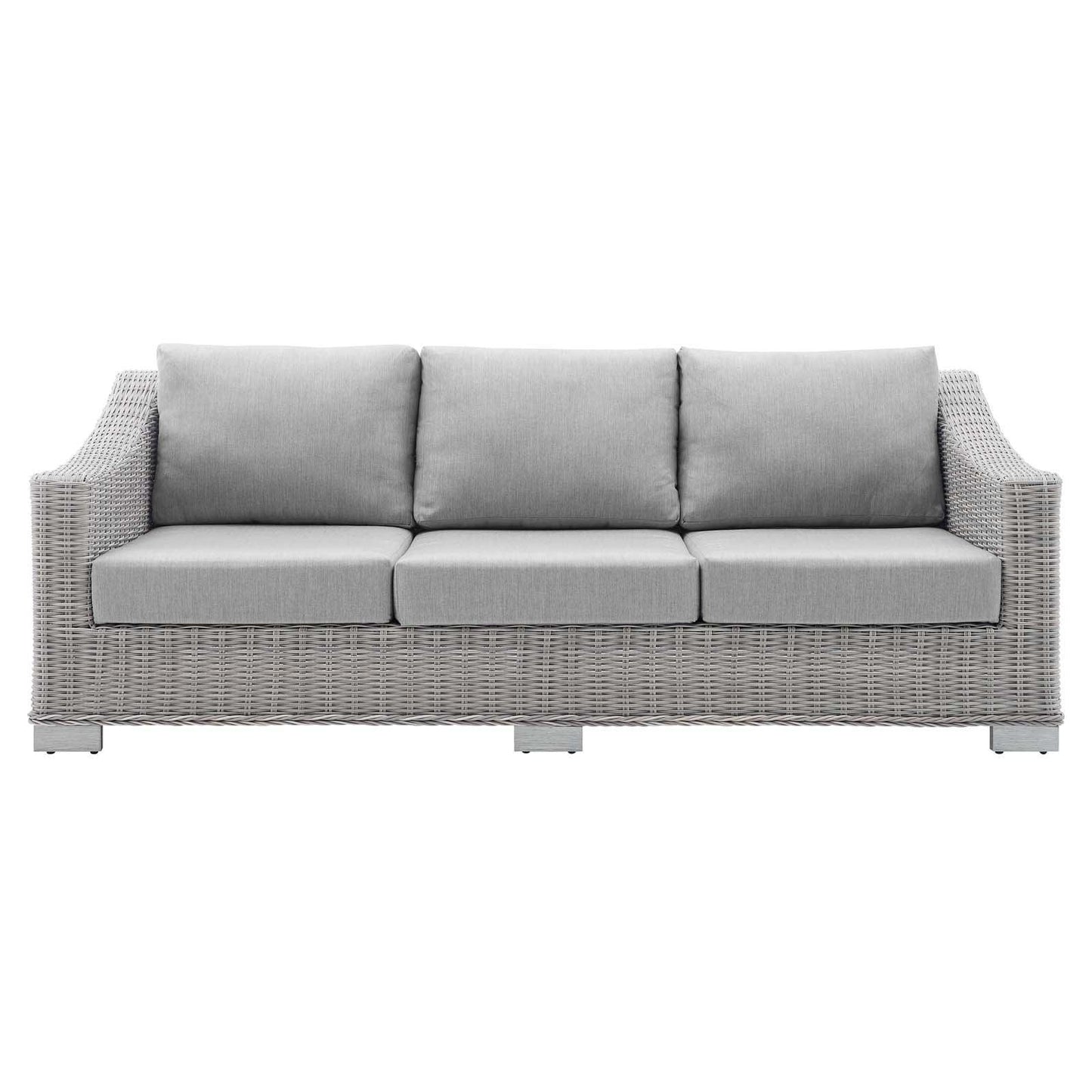 Modway Conway Sunbrella® Outdoor Patio Wicker Rattan Sofa FredCo