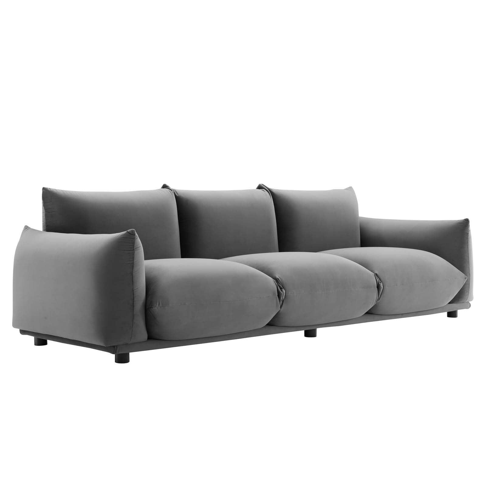 Modway Copious Performance Velvet Sofa FredCo