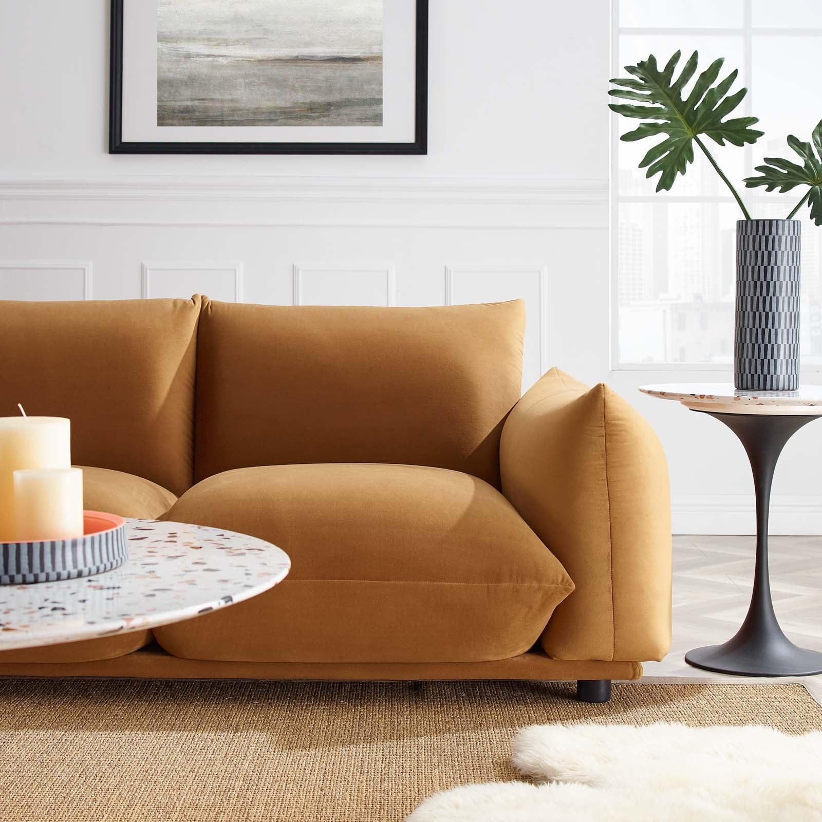 Modway Copious Performance Velvet Sofa FredCo