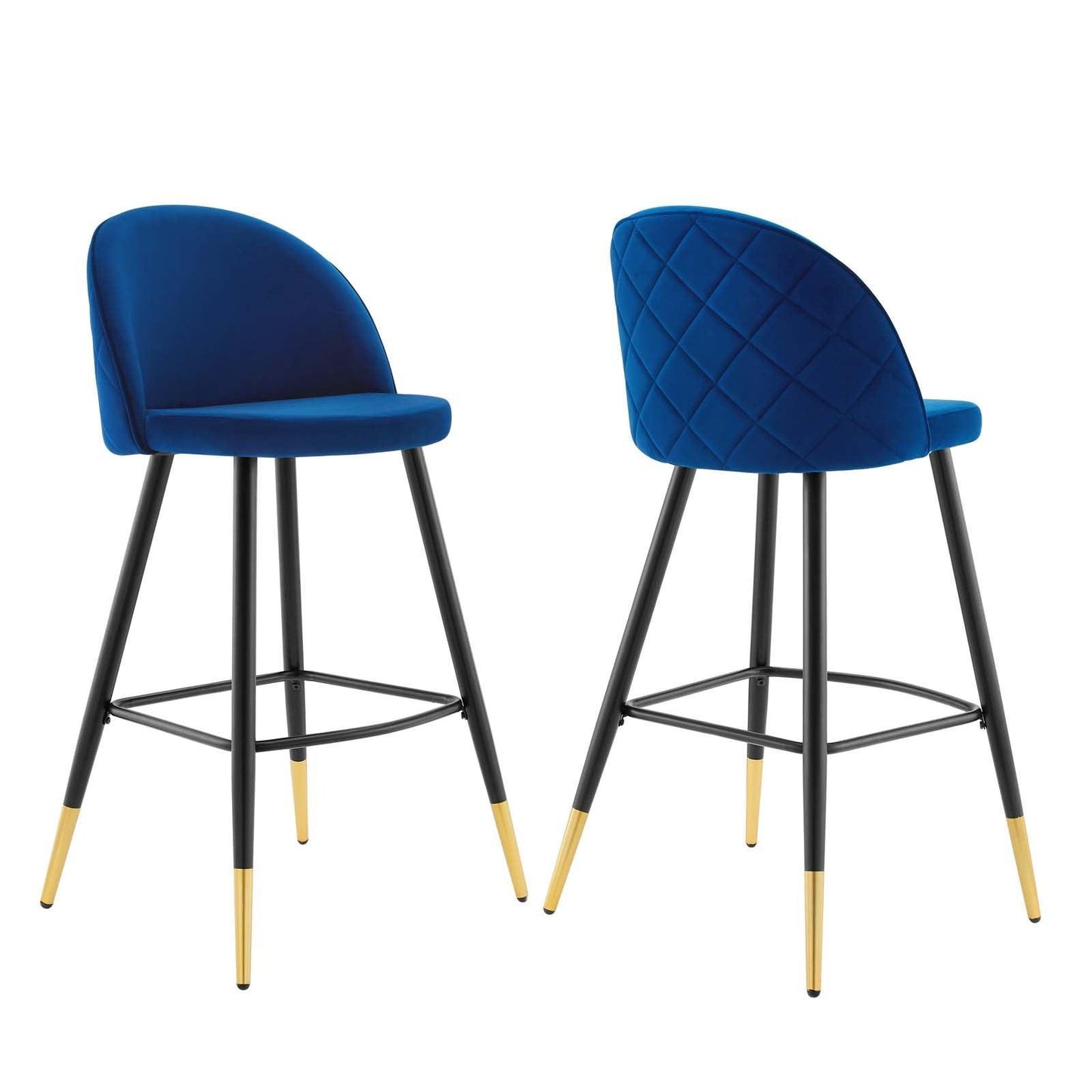 Modway Cordial Performance Velvet Bar Stools - Set of 2 FredCo