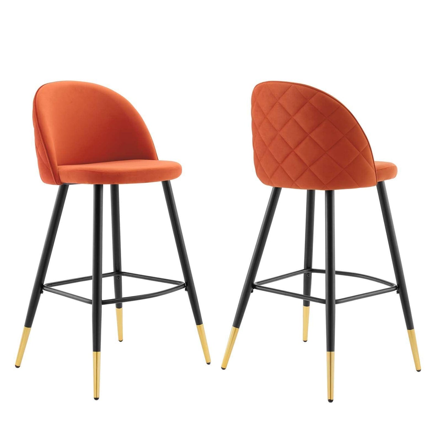 Modway Cordial Performance Velvet Bar Stools - Set of 2 FredCo