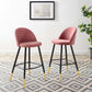 Modway Cordial Performance Velvet Bar Stools - Set of 2 FredCo
