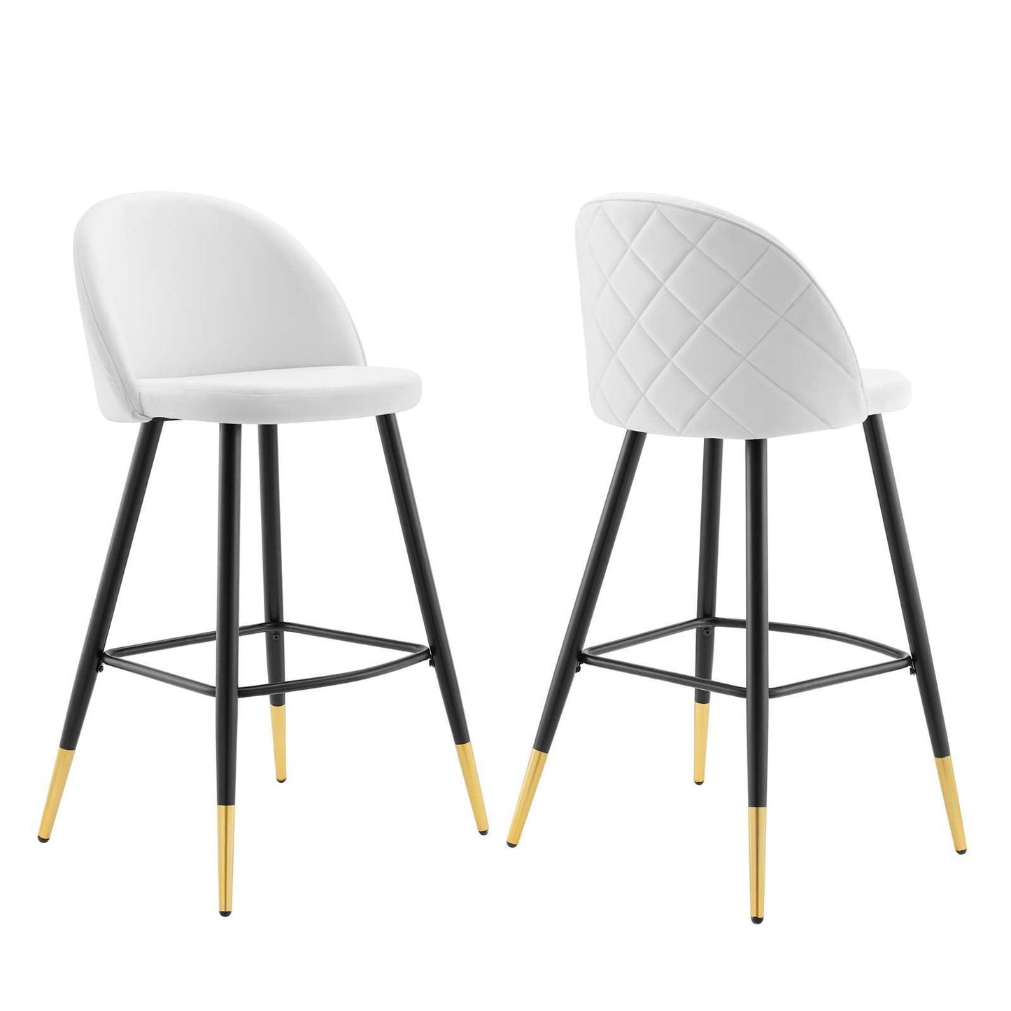 Modway Cordial Performance Velvet Bar Stools - Set of 2 FredCo