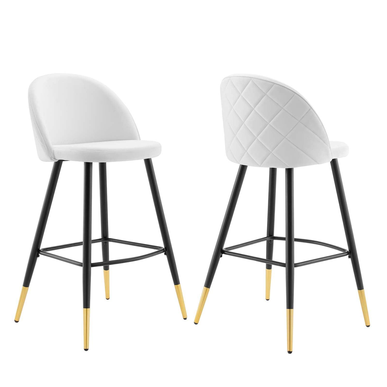 Modway Cordial Performance Velvet Bar Stools - Set of 2 FredCo