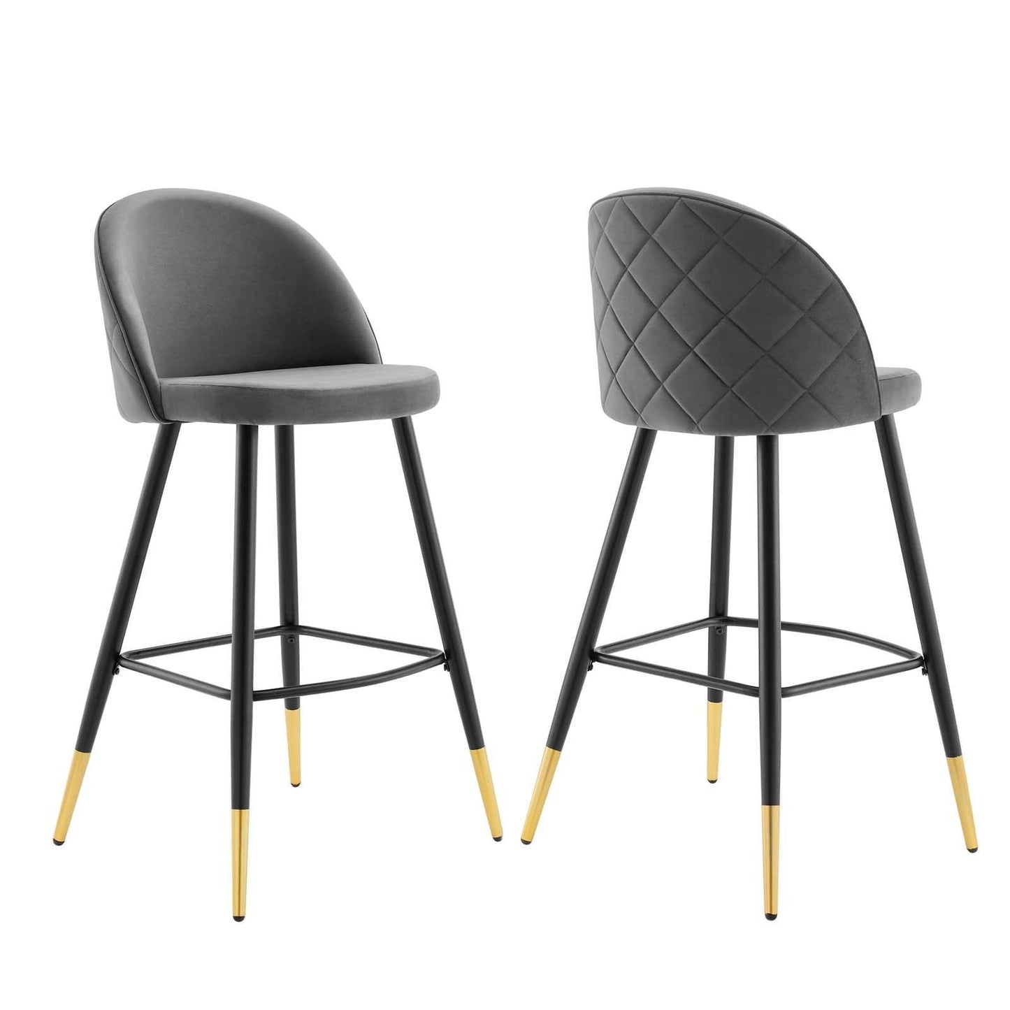 Modway Cordial Performance Velvet Bar Stools - Set of 2 FredCo