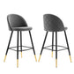 Modway Cordial Performance Velvet Bar Stools - Set of 2 FredCo