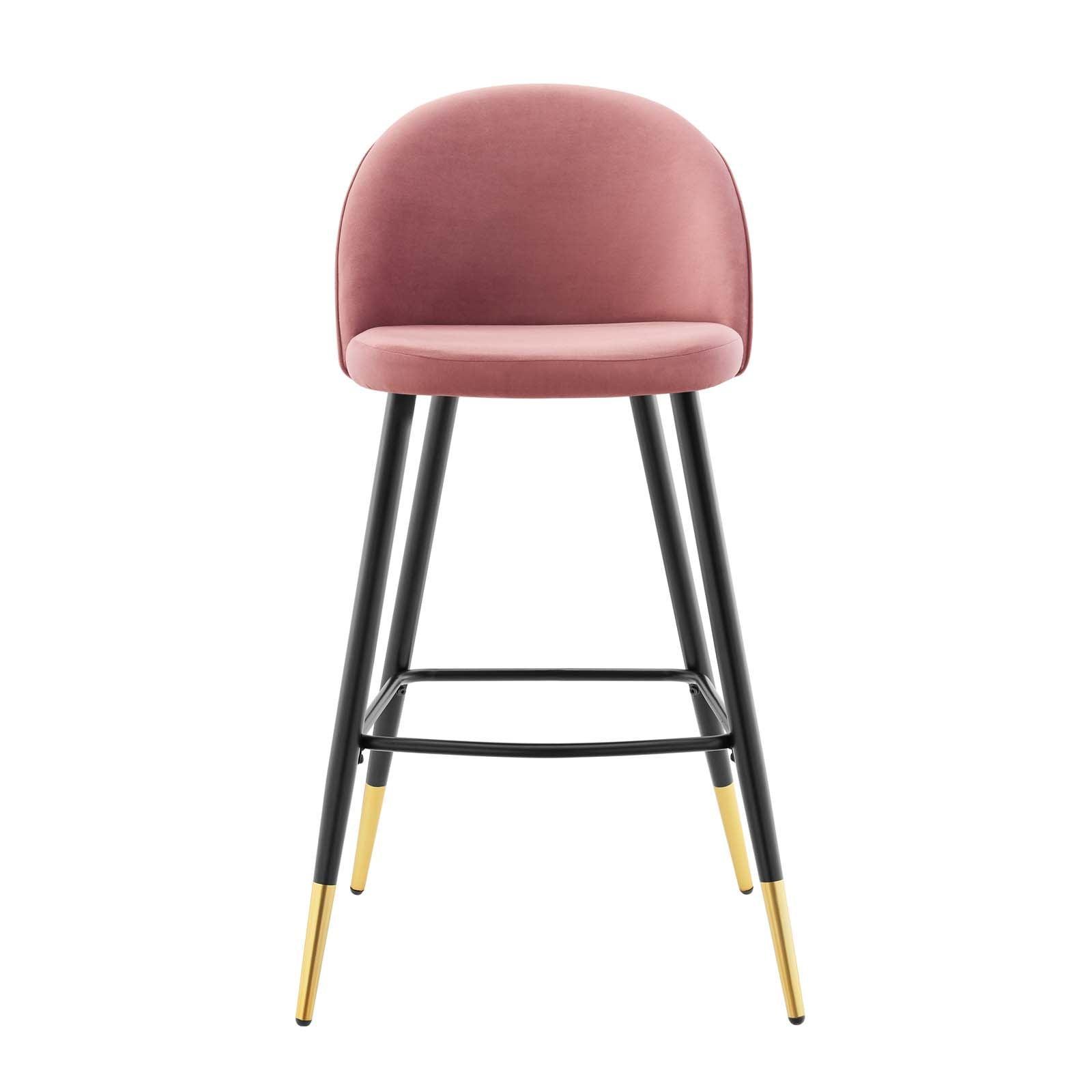 Modway Cordial Performance Velvet Bar Stools - Set of 2 FredCo