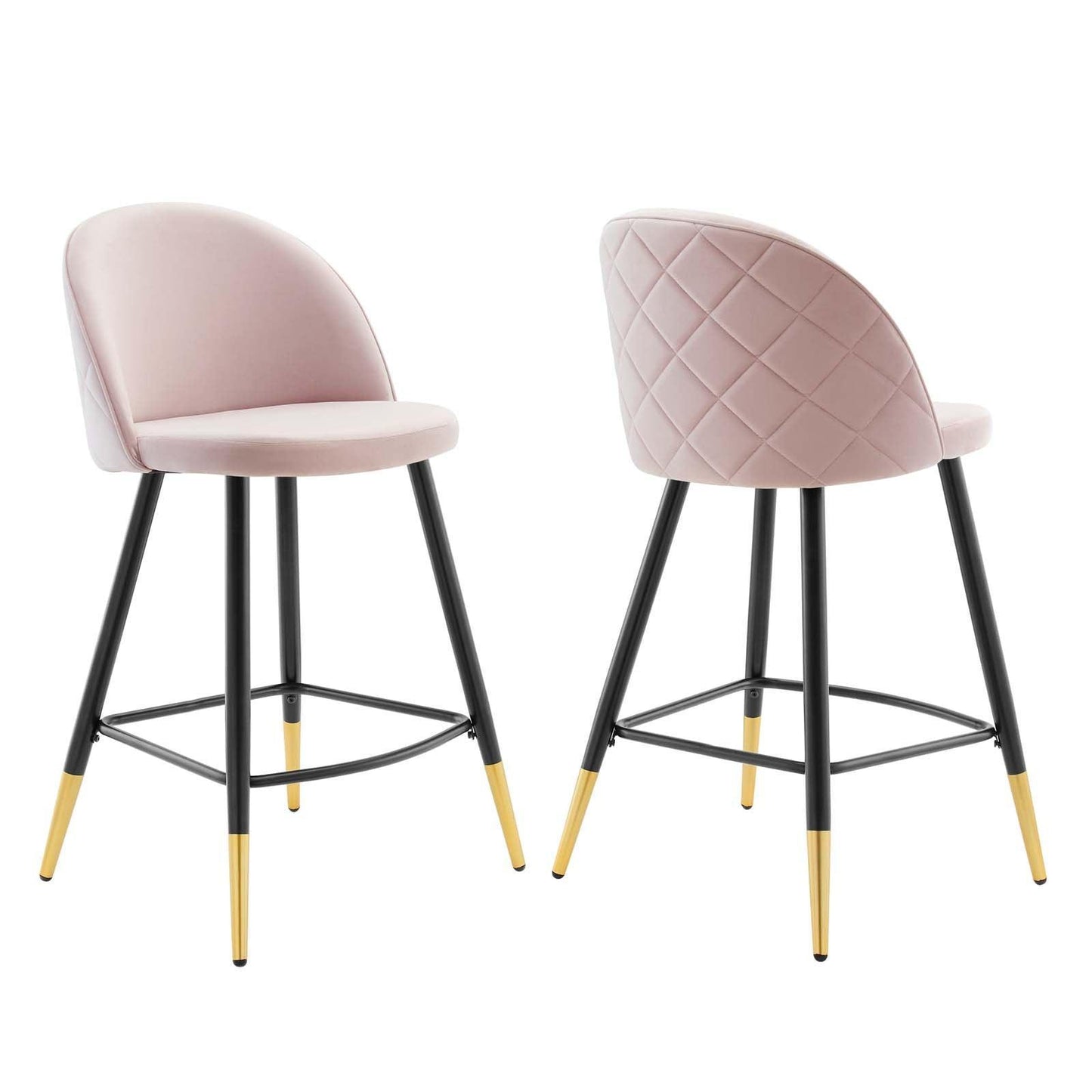Modway Cordial Performance Velvet Counter Stools - Set of 2 FredCo